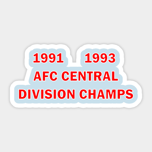 Houston Oilers 1991 1993 AFC Central Division Champs Sticker by Retro Sports